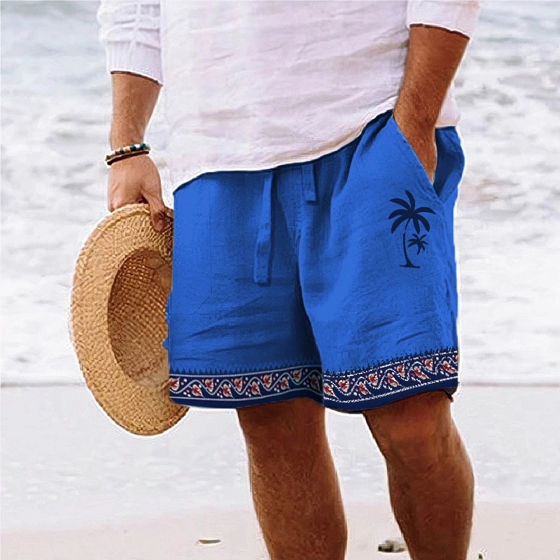 Men's Graphic Coconut Tree  Shorts Beach Shorts Mid Waist StreetwearCasual Daily Holiday 