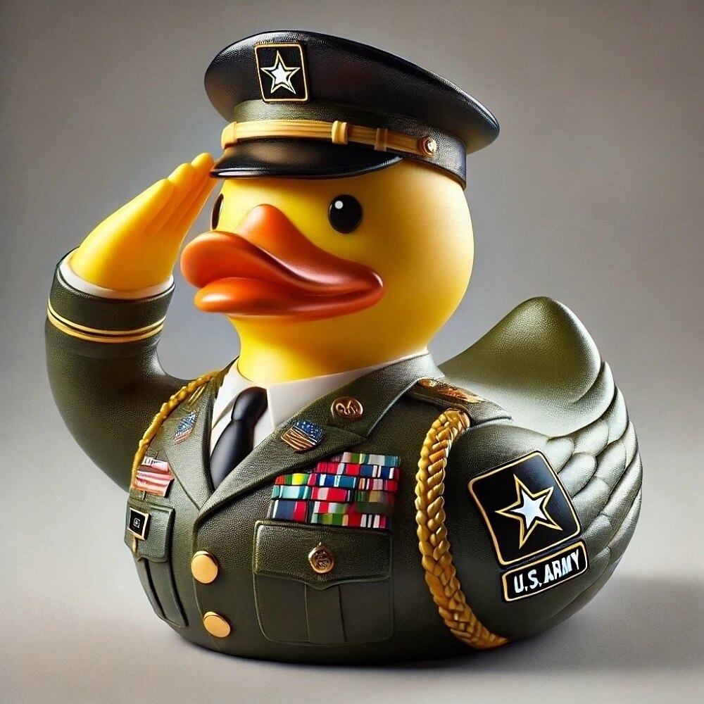  Military Branch Resin Duck - Hand-Painted Collectible Miniature -tidenox