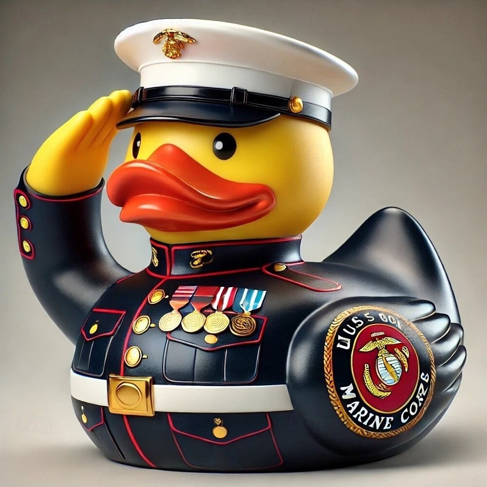  Military Branch Resin Duck - Hand-Painted Collectible Miniature -tidenox