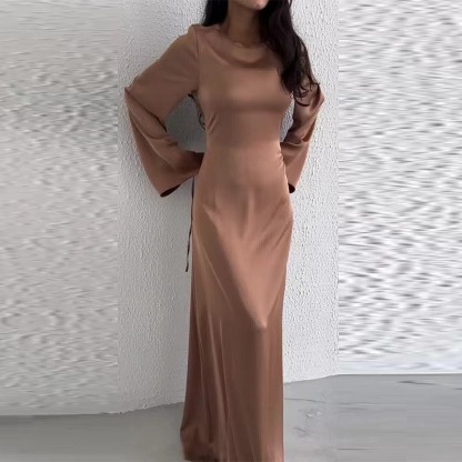 Flared Sleeve Fishtail Dress