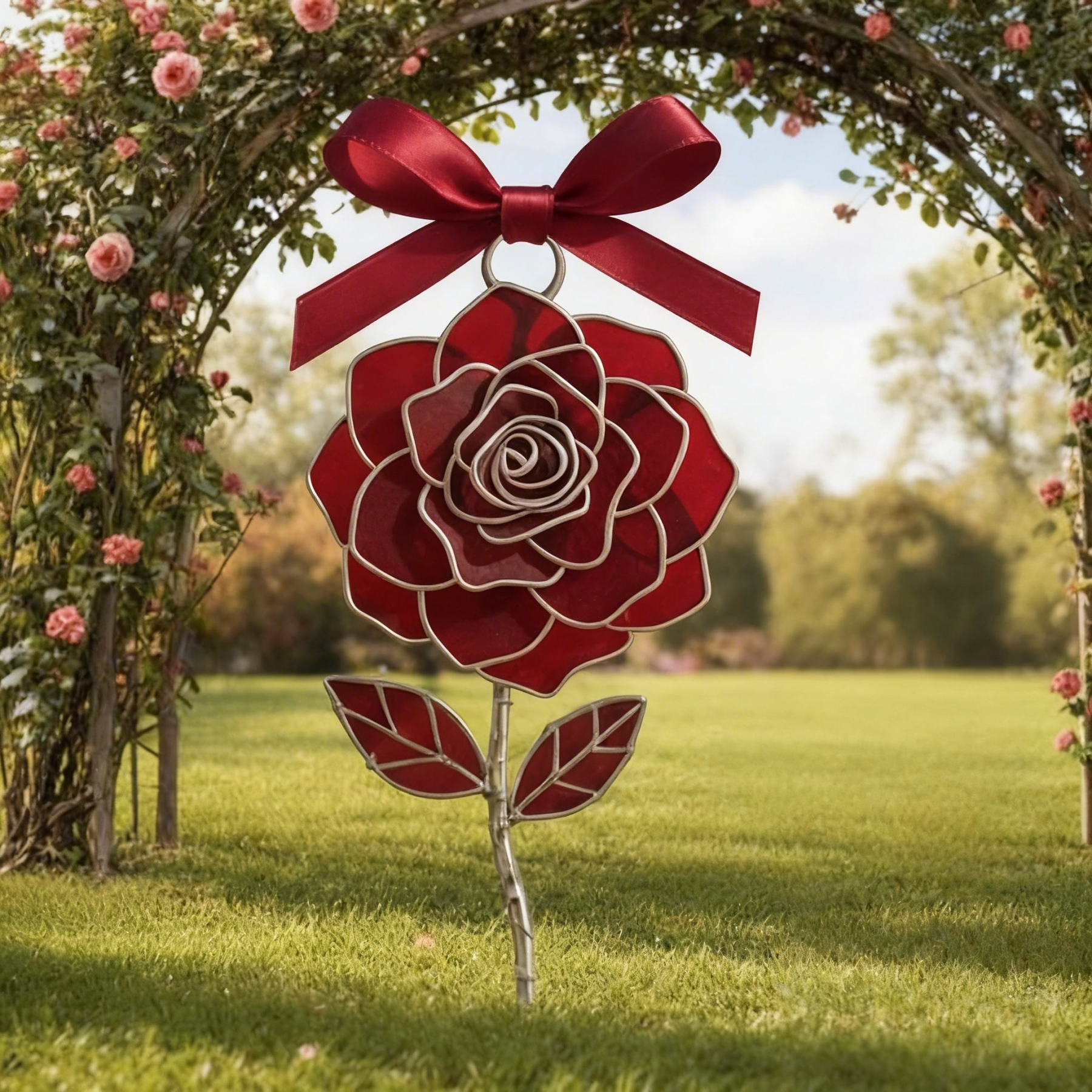 💐Handcrafted Sea Glass Flower Sun Catchers