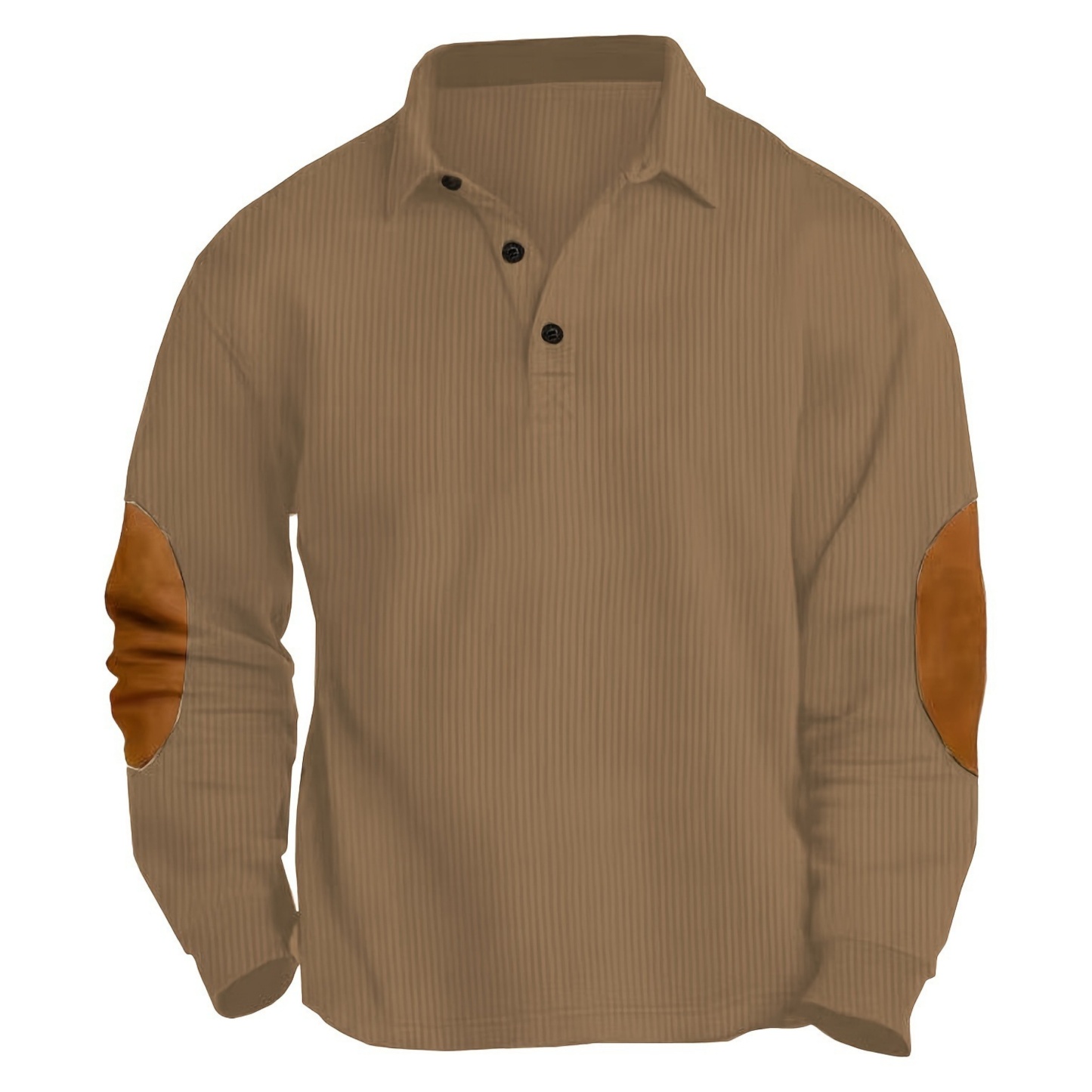 Men's Outdoor  Long-Sleeved Lapel Top Ribbed Sweater-tidenox
