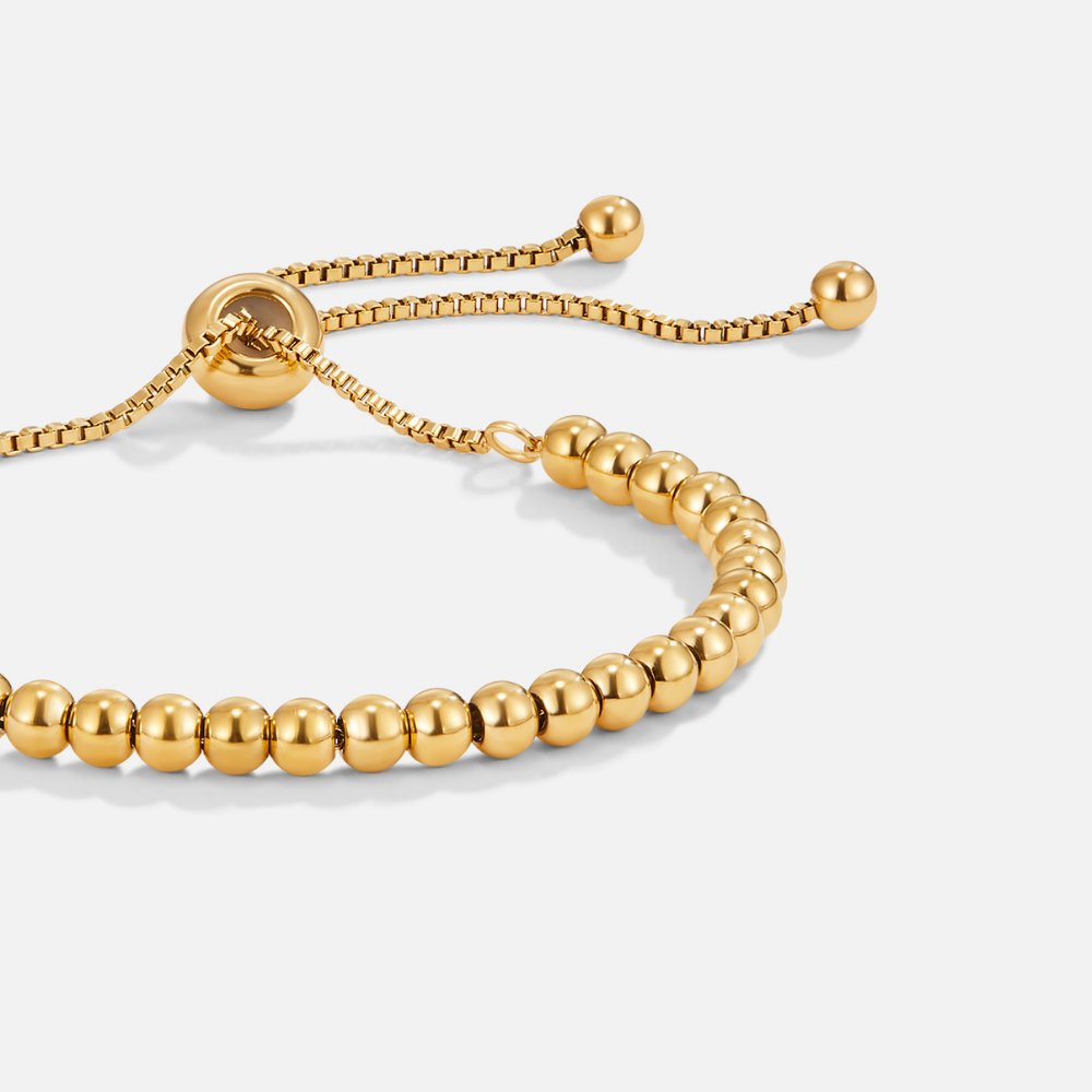 Beaded Golden Bracelet-tidenox