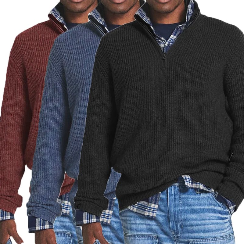 Men's Business Casual Zipper Sweatshirt-tidenox