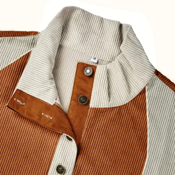 Men's Outdoor Raglan Sleeves Casual Stand Collar Sweatshirt-tidenox