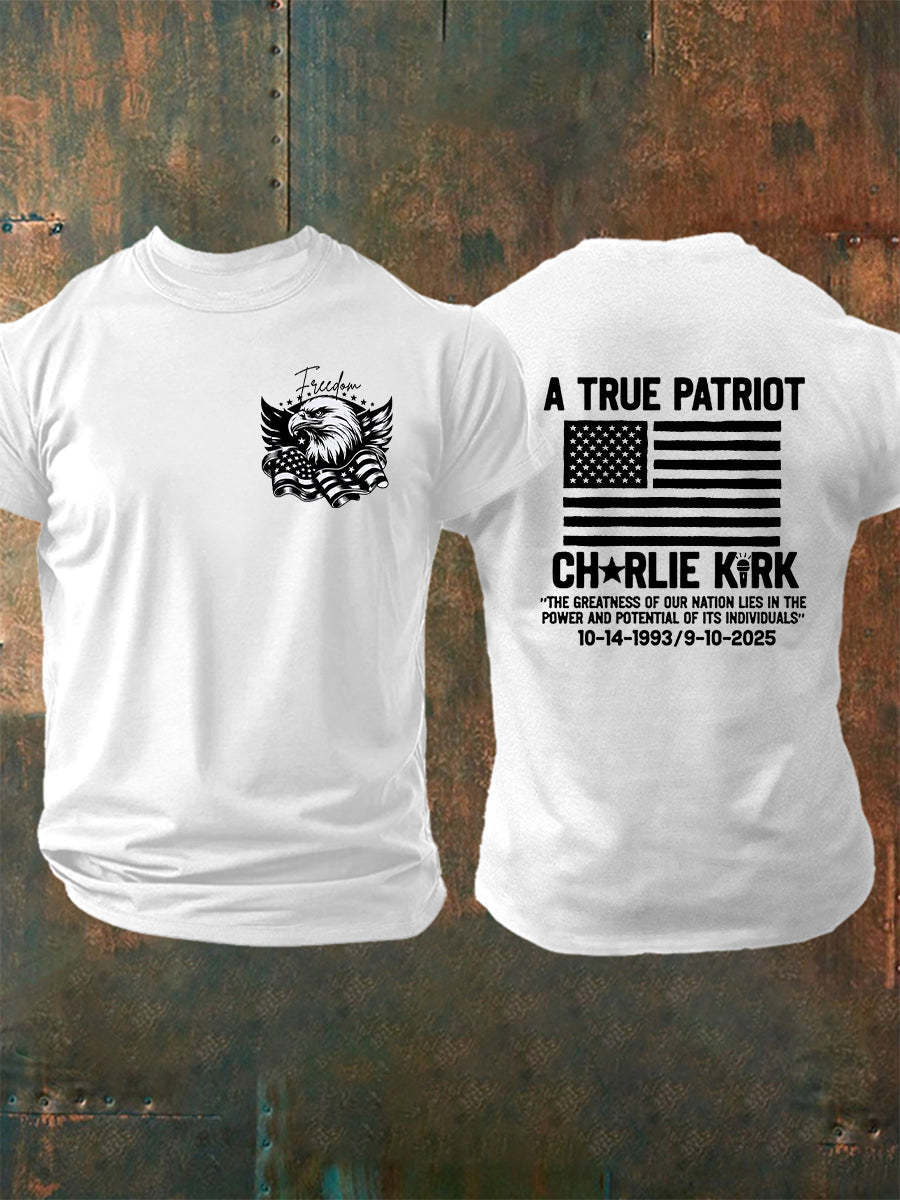 Men's Freedom Is Not Free R.I.P Charlie Kirk Short Sleeve T-shirt-tidenox