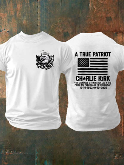 Men's Freedom Is Not Free R.I.P Charlie Kirk Short Sleeve T-shirt-tidenox