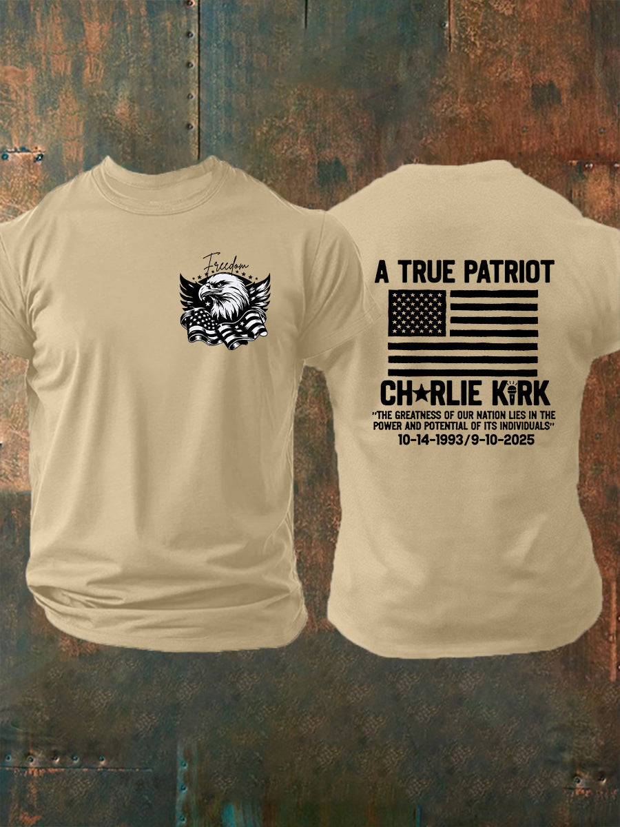 Men's Freedom Is Not Free R.I.P Charlie Kirk Short Sleeve T-shirt-tidenox