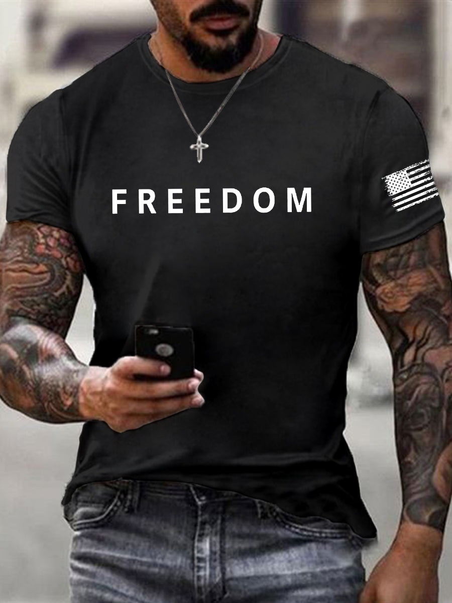 Men's Freedom Is Not Free R.I.P Charlie Kirk Short Sleeve T-shirt-tidenox