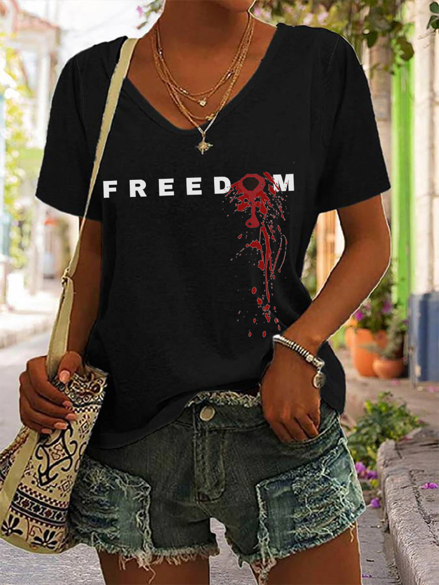 Women's Patriotic T-shirt-tidenox