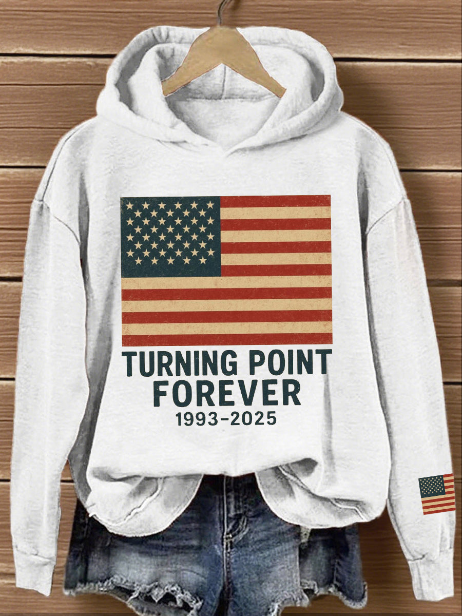 Women's Turning Point Forever Print Vintage Hoodie-tidenox