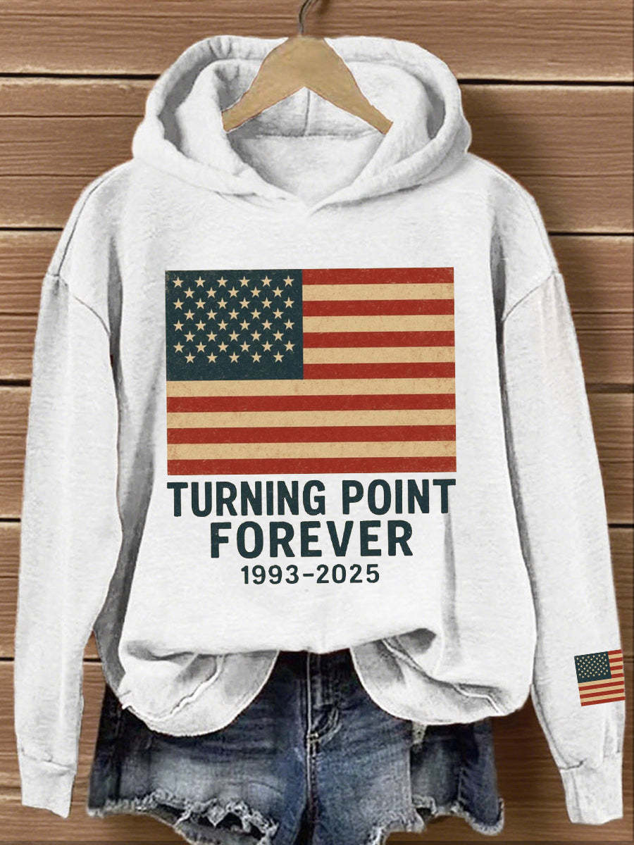 Women's Turning Point Forever Print Vintage Hoodie-tidenox