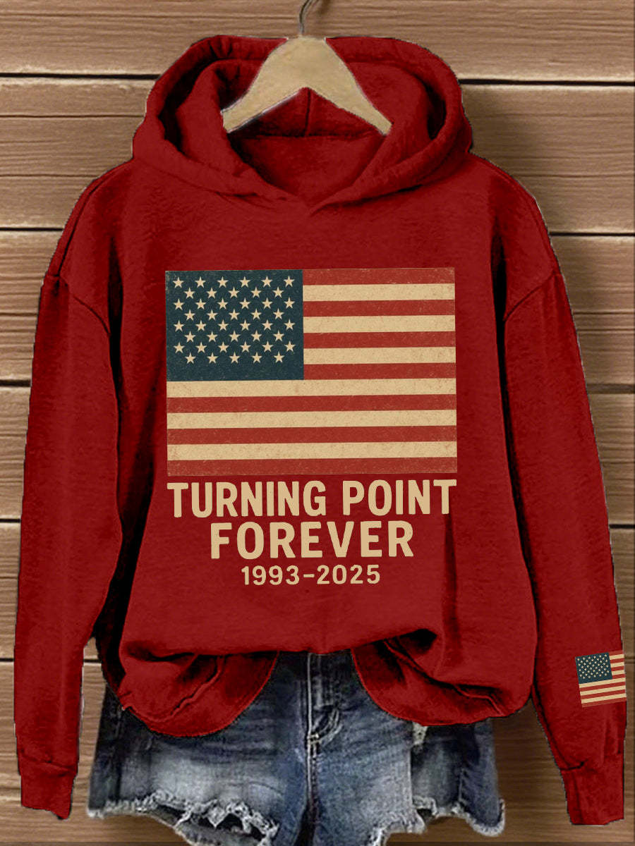 Women's Turning Point Forever Print Vintage Hoodie-tidenox