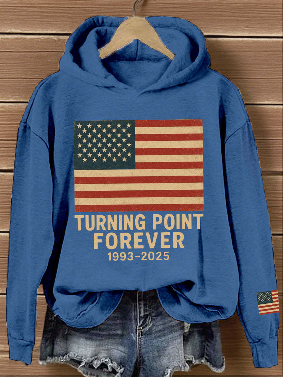 Women's Turning Point Forever Print Vintage Hoodie-tidenox
