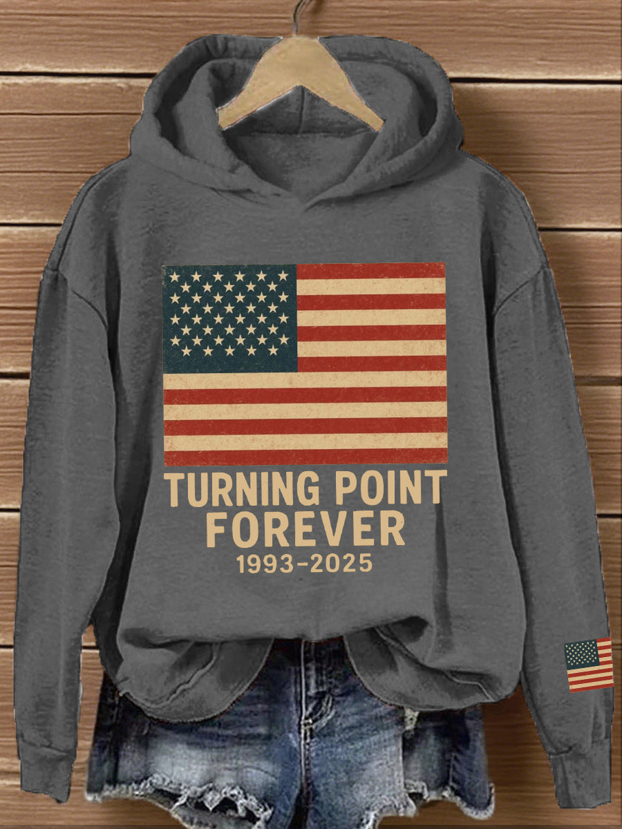Women's Turning Point Forever Print Vintage Hoodie-tidenox