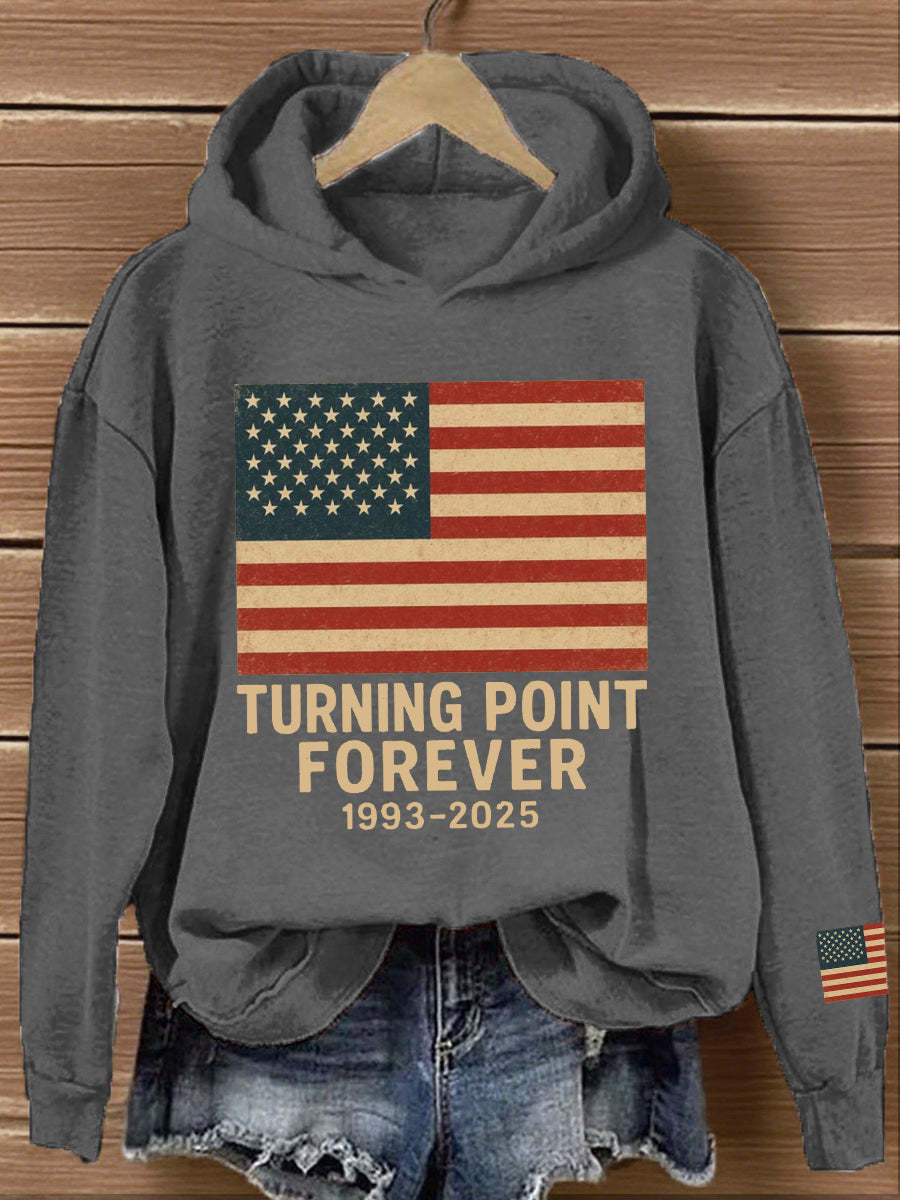 Women's Turning Point Forever Print Vintage Hoodie-tidenox