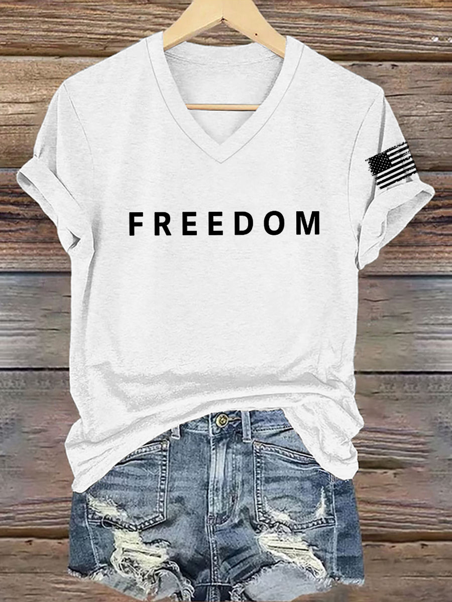 Women's Freedom Is Not Free R.I.P Charlie Kirk Short Sleeve T-shirt-tidenox
