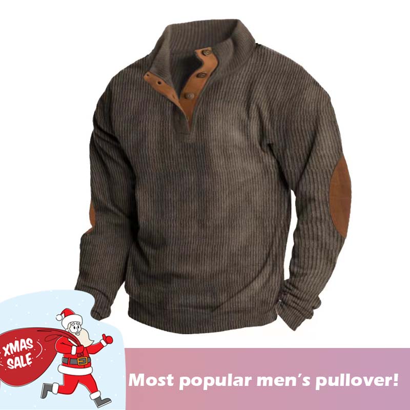 🎄🧑‍🎄Christmas Hot Sale !🔥Men's Outdoor Casual Standing Collar Corduroy Sweatshirt（Wear-resistant & Dirt-resistant）-tidenox