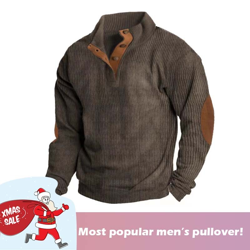 🎄🧑‍🎄Christmas Hot Sale !🔥Men's Outdoor Casual Standing Collar Corduroy Sweatshirt（Wear-resistant & Dirt-resistant）-tidenox
