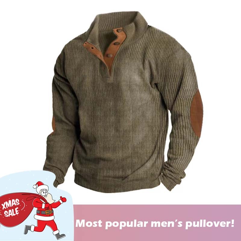 🎄🧑‍🎄Christmas Hot Sale !🔥Men's Outdoor Casual Standing Collar Corduroy Sweatshirt（Wear-resistant & Dirt-resistant）-tidenox