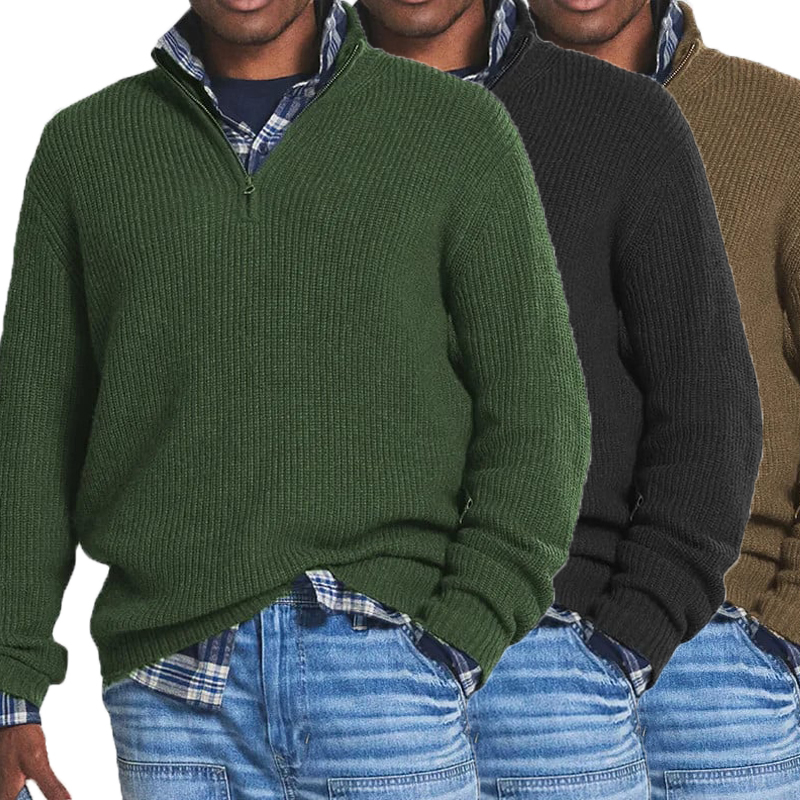 Men's Business Casual Zipper Sweatshirt-tidenox