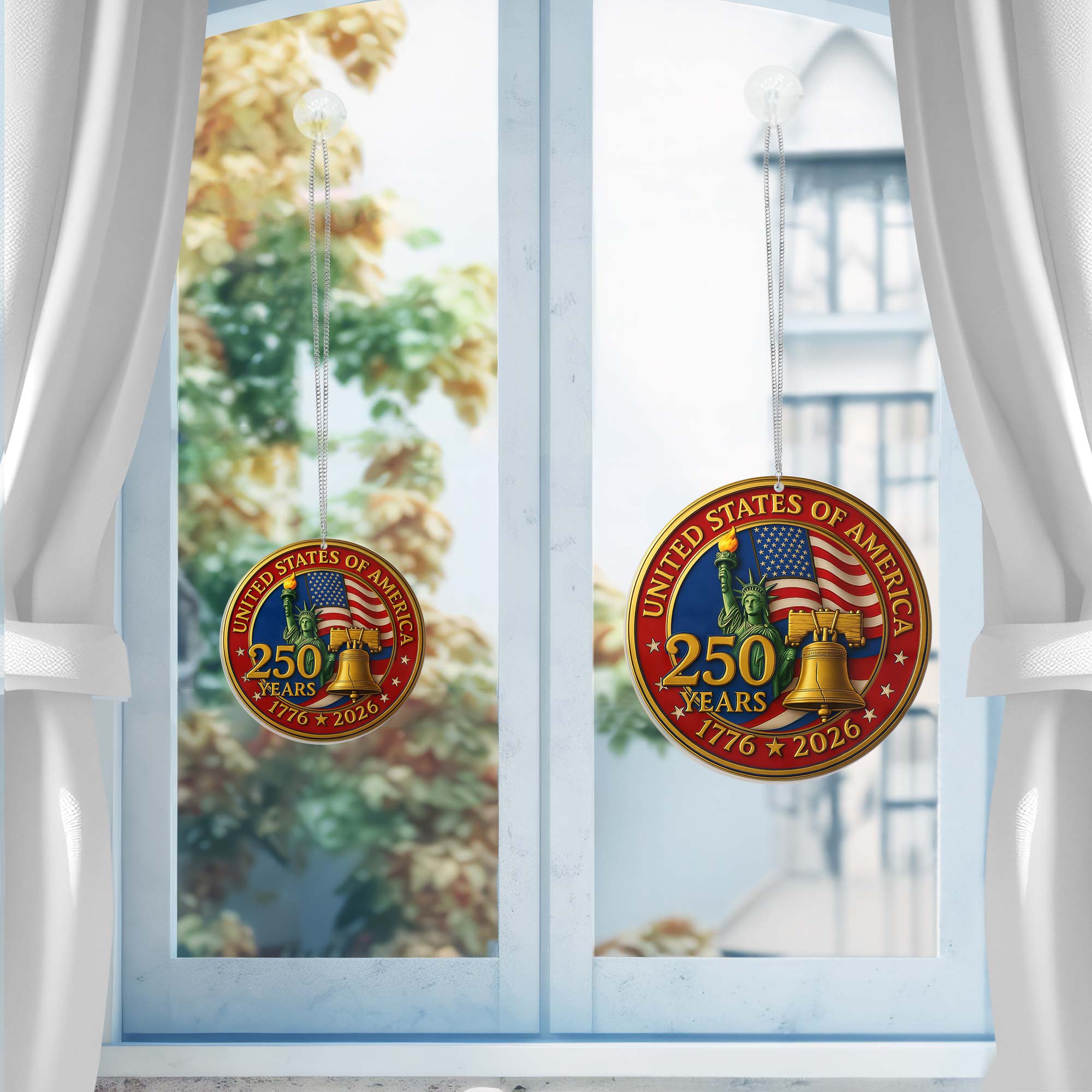 America 250th Anniversary USA 4th Of july Suncatcher-tidenox