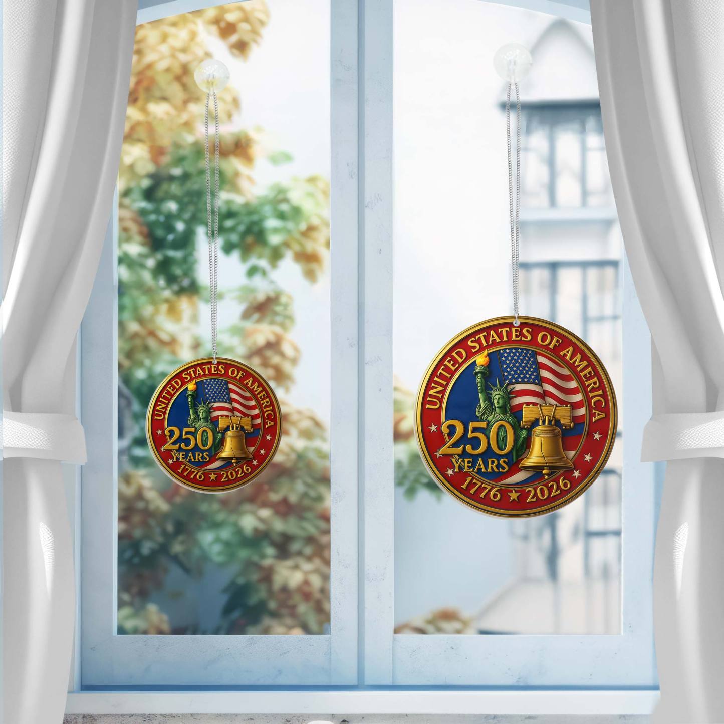 America 250th Anniversary USA 4th Of july Suncatcher-tidenox