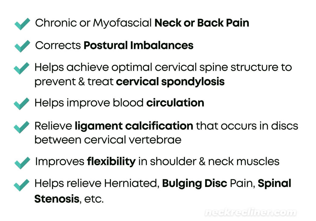 neck recliner benefits cervical traction pain relief ligament calcification cervical spondylosis benefits myofascial stenosis