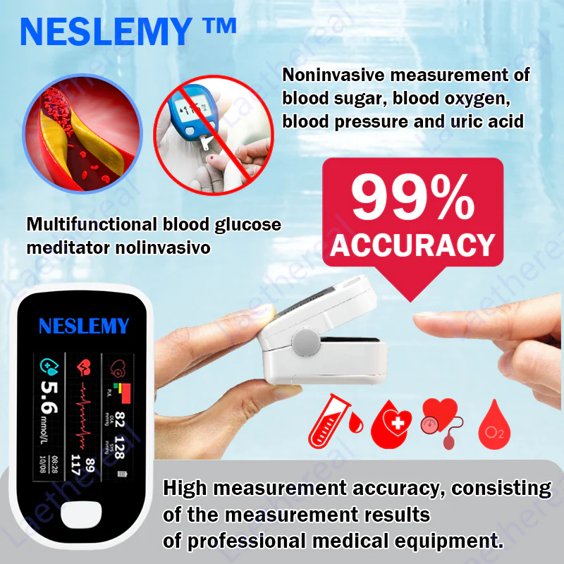Monitor de glicose avançado não invasivo Neslemy™ - precisão de 99,9% ✅Aprovado pela TGA