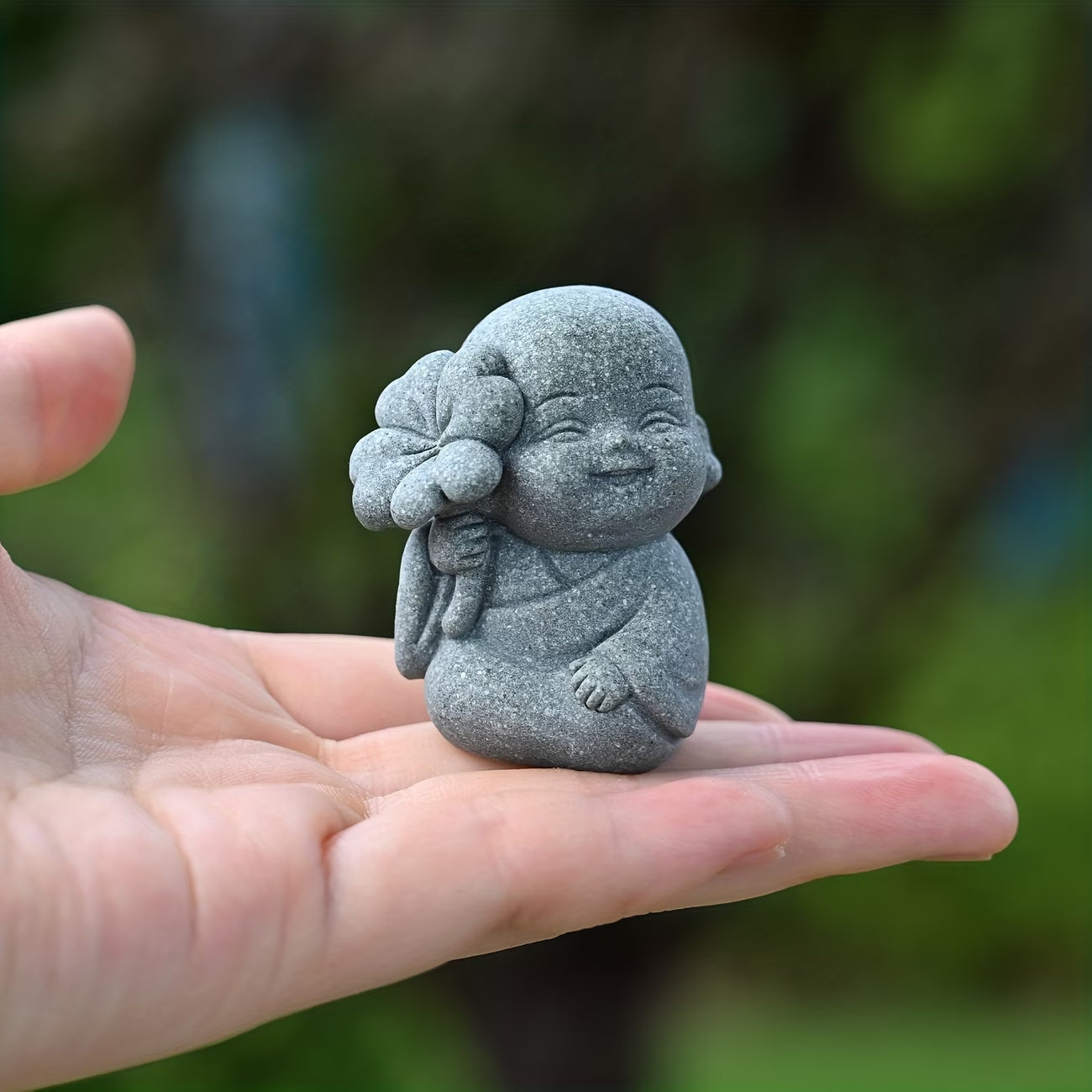 Handcrafted Stone Zen Baby Monk