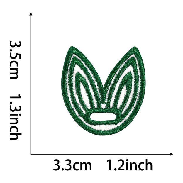 Hand-embroidered petal button hook decoration