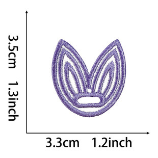 Hand-embroidered petal button hook decoration