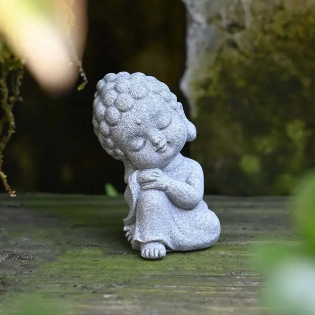  Handcrafted Stone Jizo Zen Statues