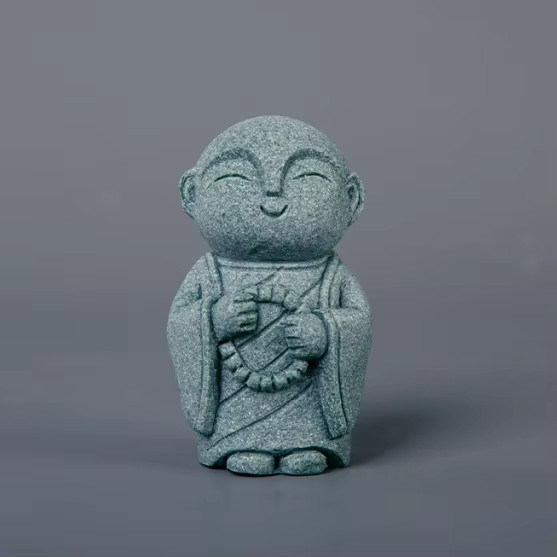 Handcrafted Stone Zen Jizo Statue Set (All 5 Designs Included)