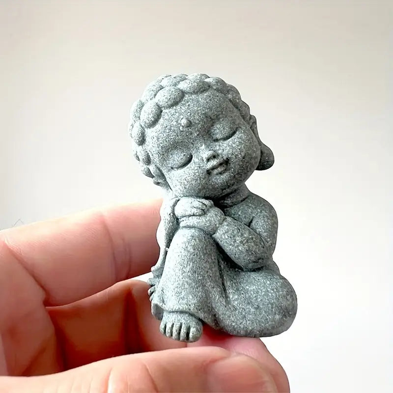  Handcrafted Stone Jizo Zen Statues