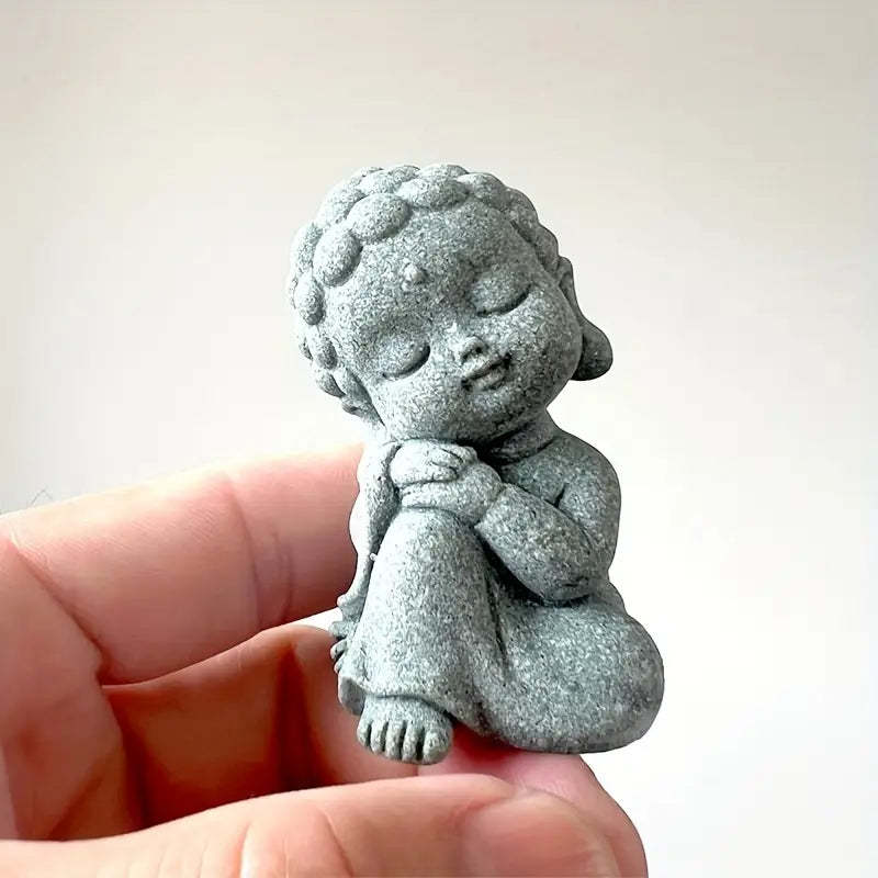  Handcrafted Stone Jizo Zen Statues