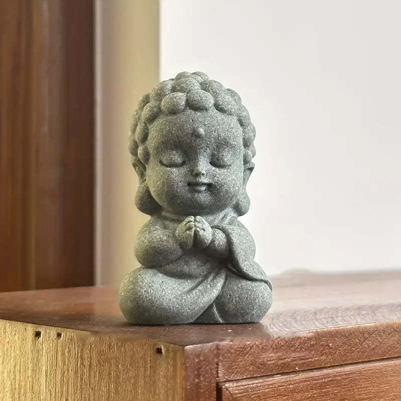  Handcrafted Stone Jizo Zen Statues
