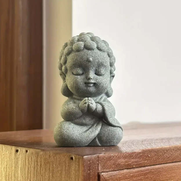  Handcrafted Stone Jizo Zen Statues