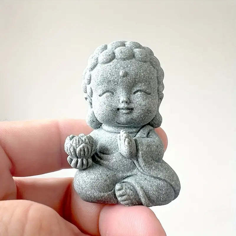  Handcrafted Stone Jizo Zen Statues
