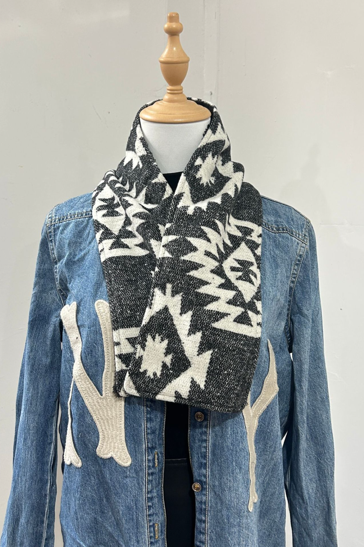 Women's Western Cowboy Aztec Warm Neck Hood