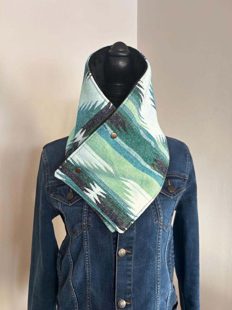 Western Red Aztec Warm Neck Hood