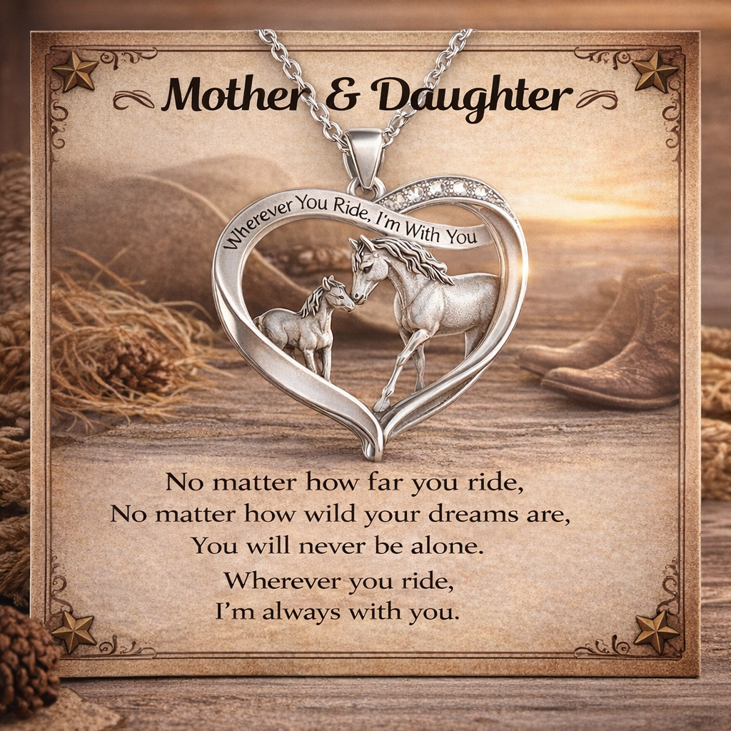 🐎 Mother & Daughter Horse Necklace