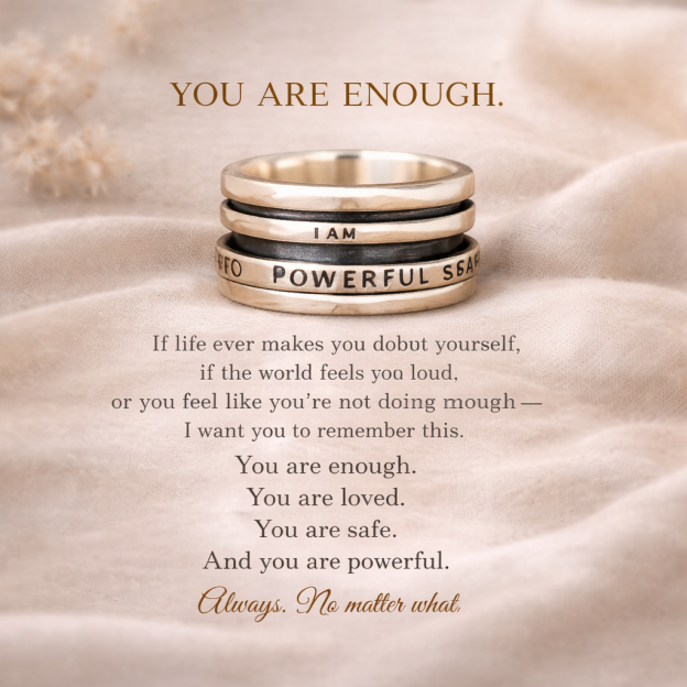 I am strong, worthy of love, and secure.  finger spinner ring.
