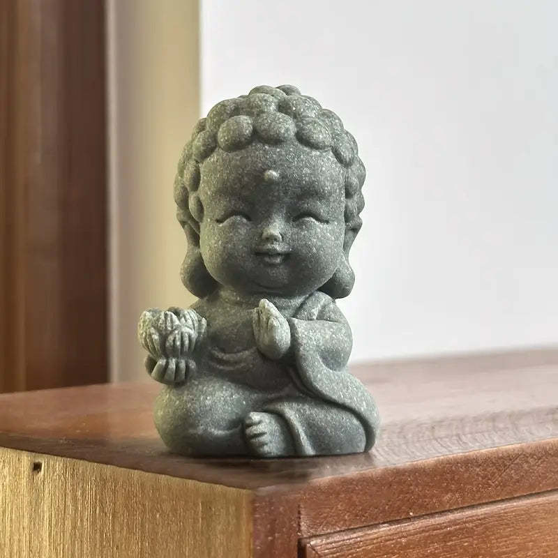  Handcrafted Stone Jizo Zen Statues