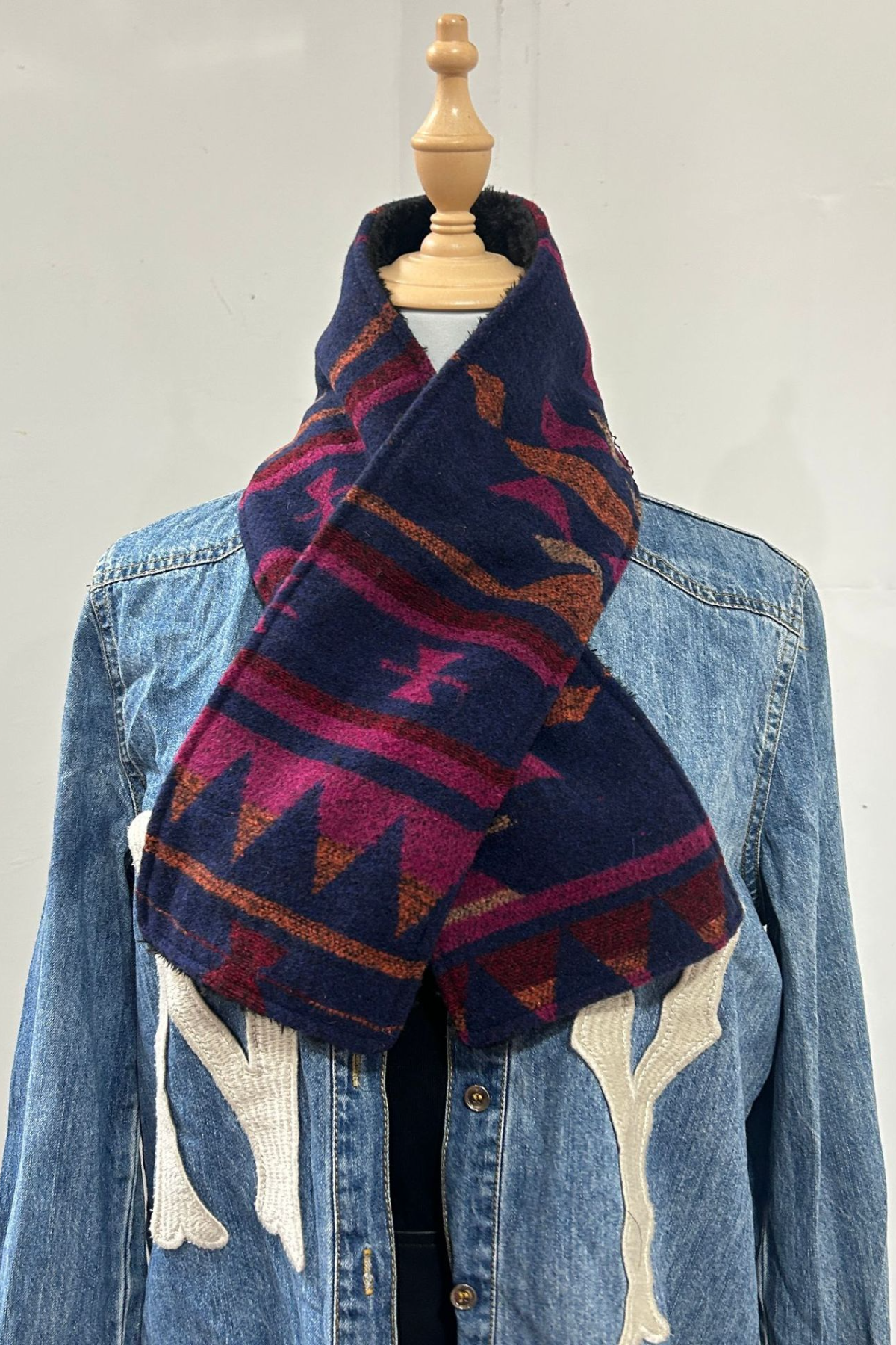 Women's Western Cowboy Aztec Warm Neck Hood