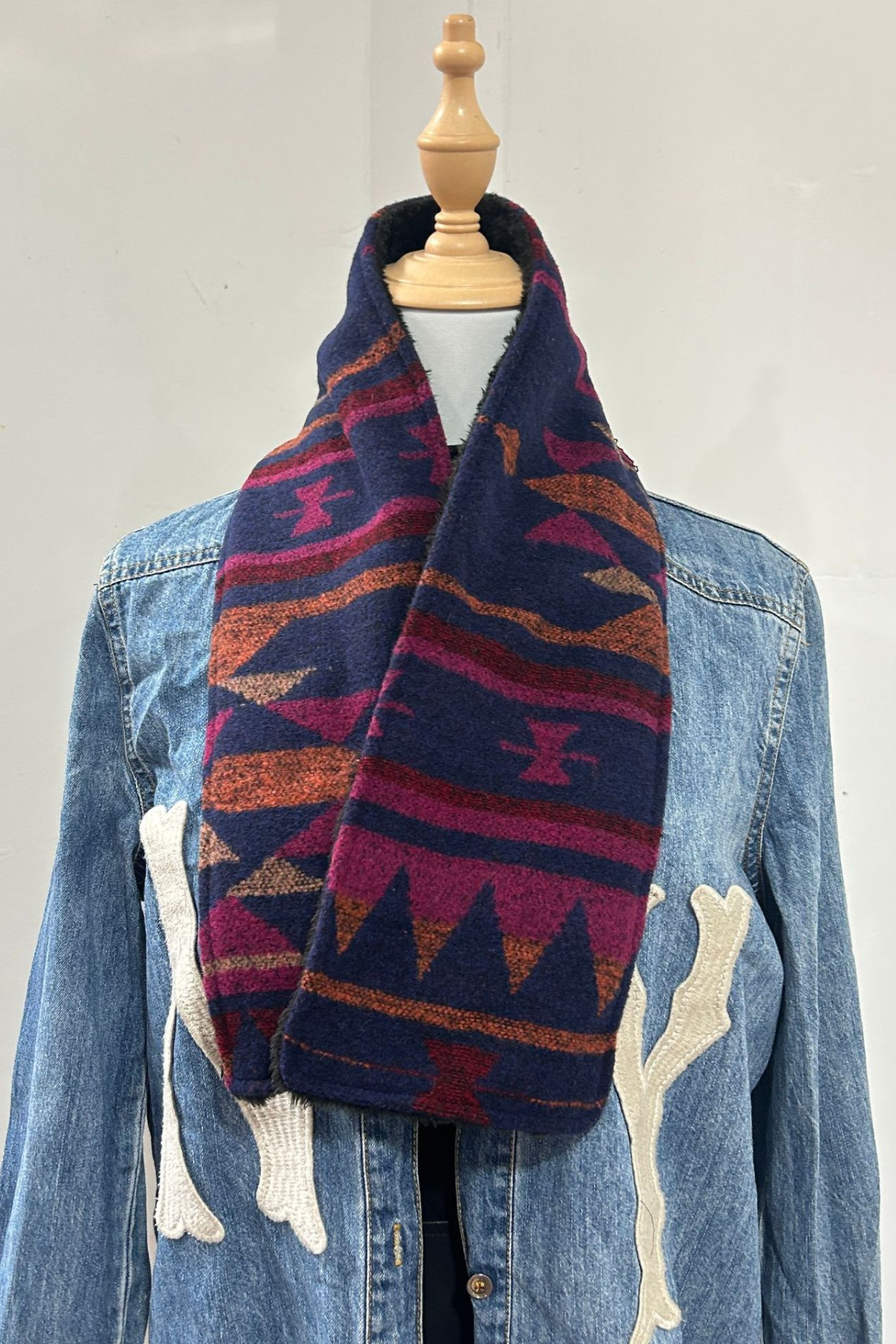 Women's Western Cowboy Aztec Warm Neck Hood