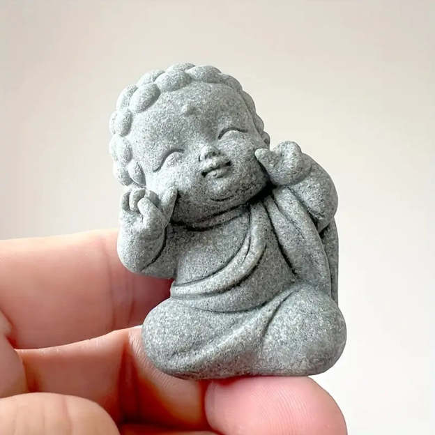  Handcrafted Stone Jizo Zen Statues