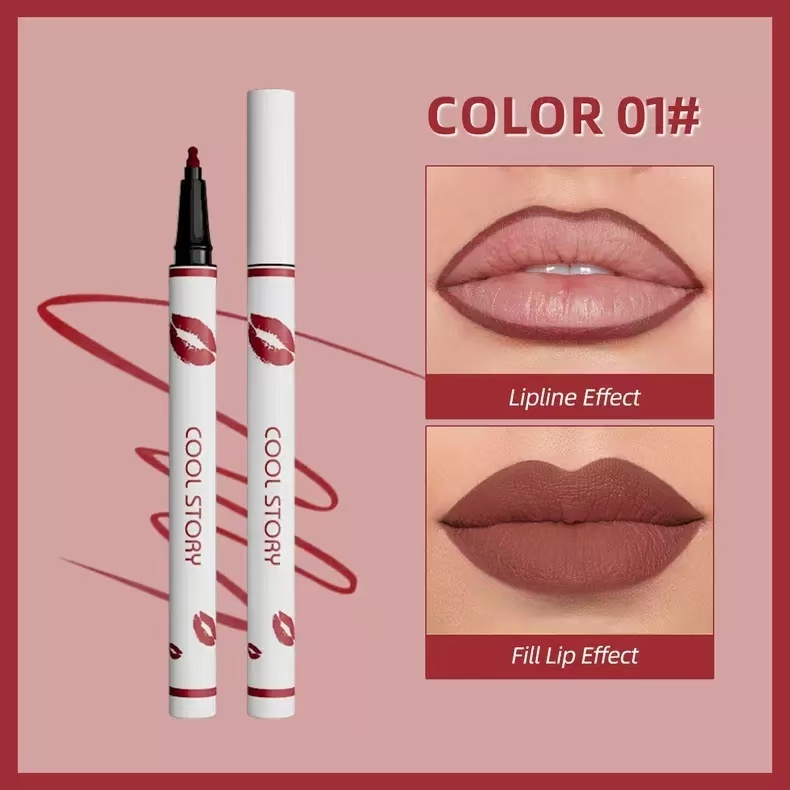 Multi-functional lip liner, matte liquid lipstick pen, non-stick cup l