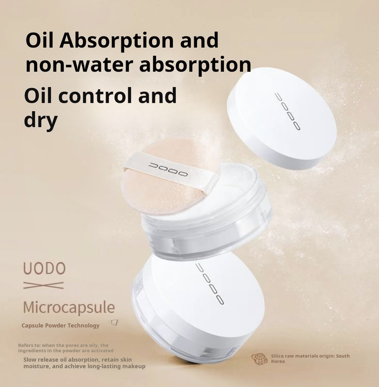 uodo loose powder setting official flagship store authentic loose powder oil control setting long-lasting makeup setting powder powder