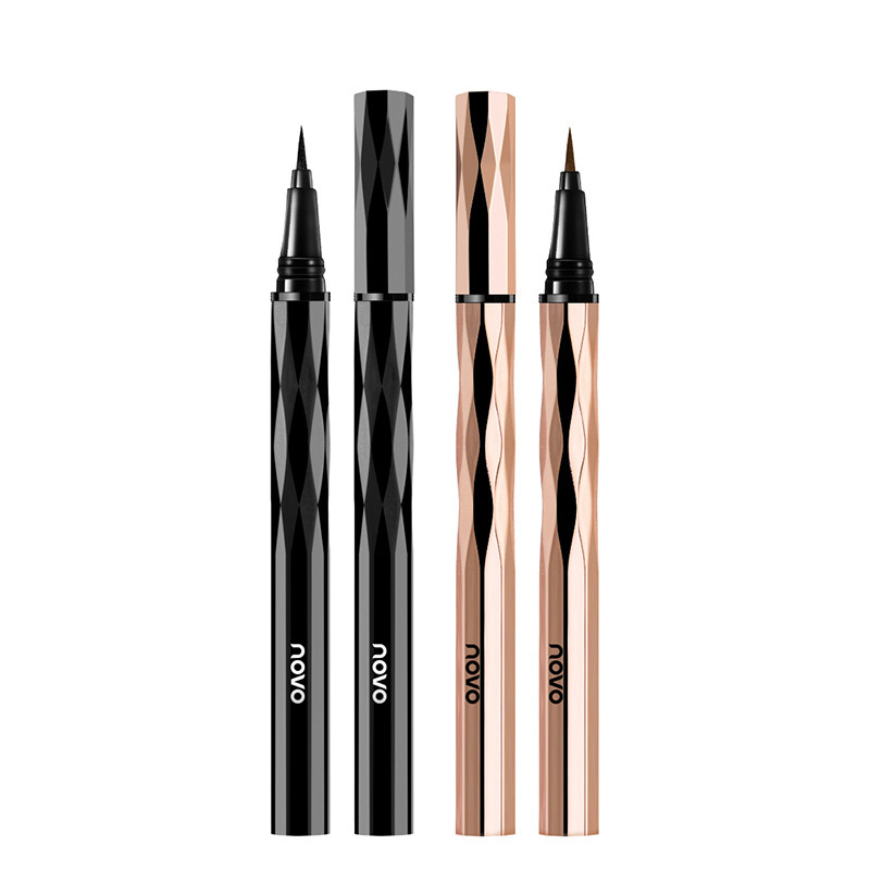  NOVO5201 liquid eyeliner, ultra-fine sponge tip, waterproof and non-smudging, long-lasting liquid eyeliner brown makeup